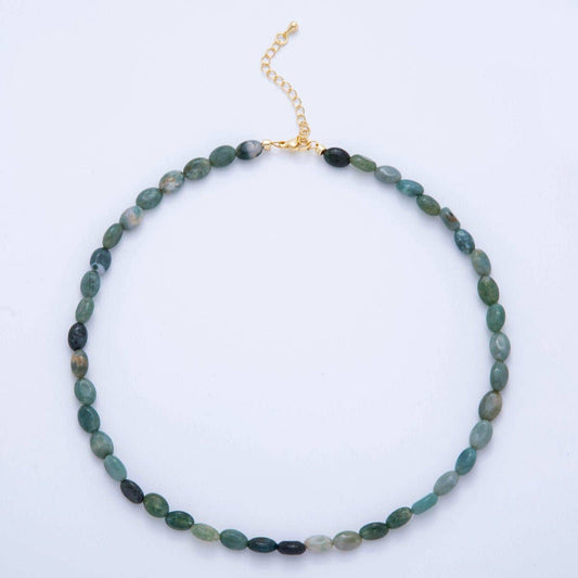 Green Aventurine Oblong Necklace