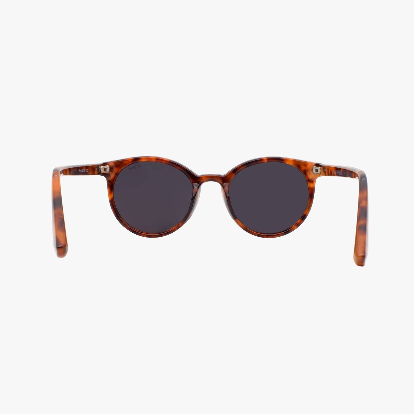 HERON AMBER TORTOISE Polarized Round Fashion Sunglasses