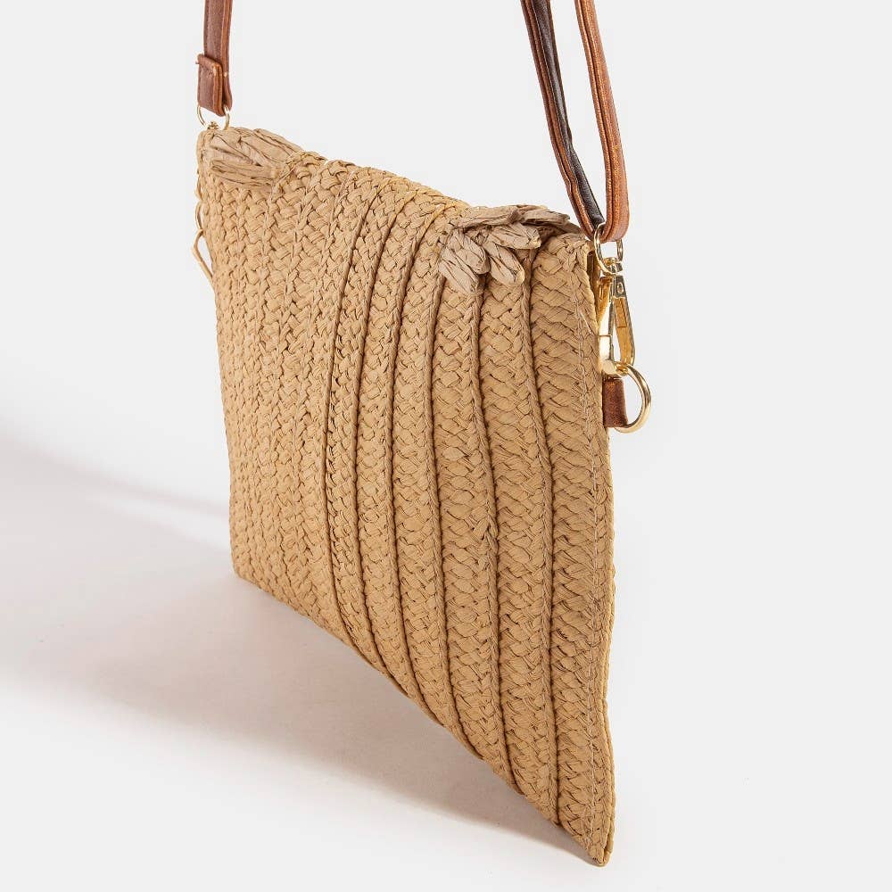 Braided Envelope Clutch Bag