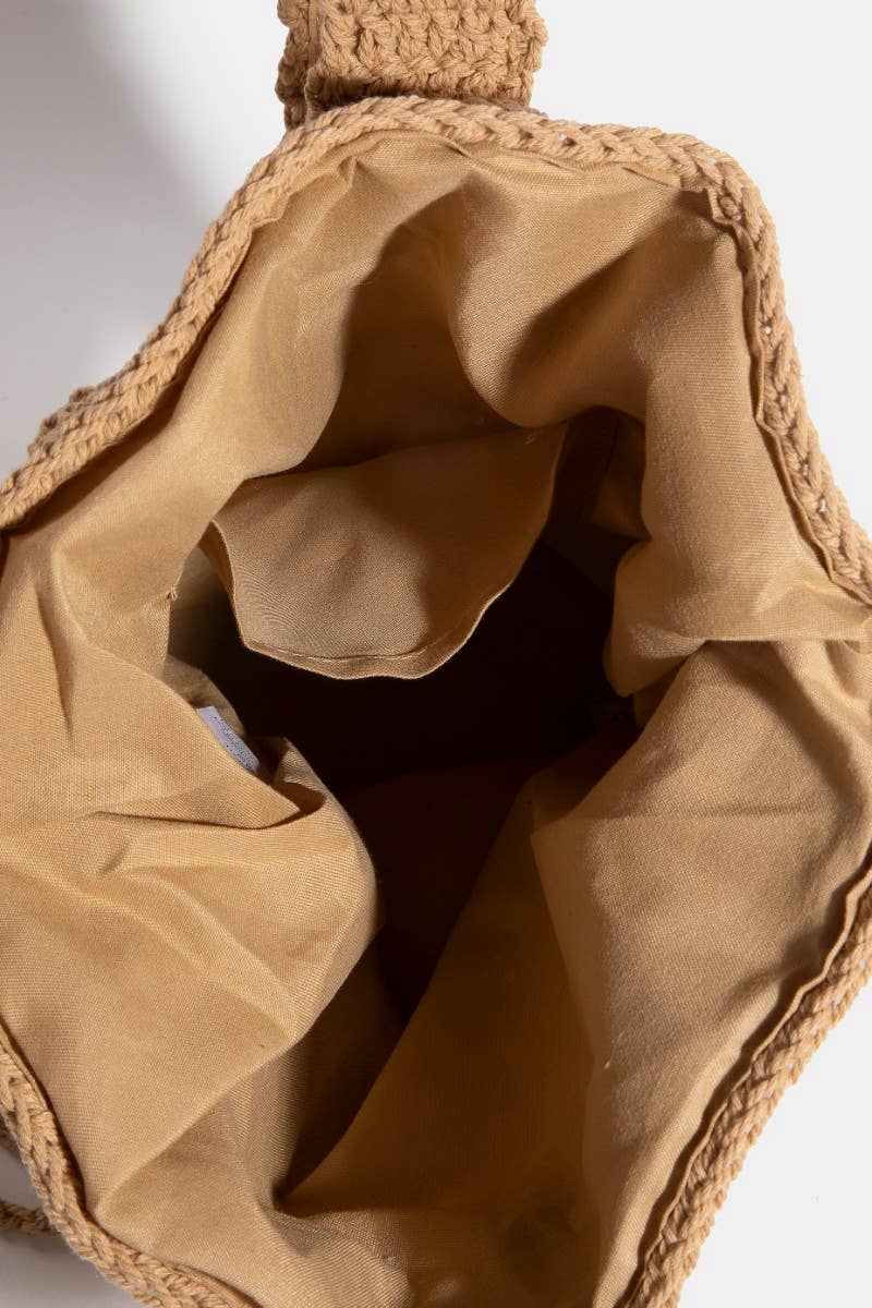 Intricate Braided Single Strap Drawstring Bag