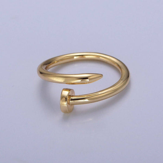 Adjustable Minimalist Nail Bent Ring