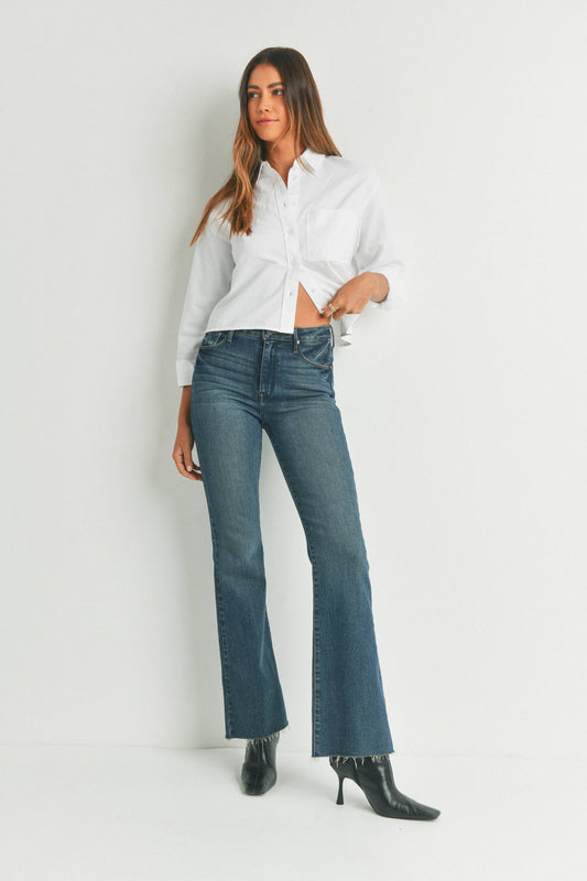 Darla -High Rise Scissor Cut Flare Jeans