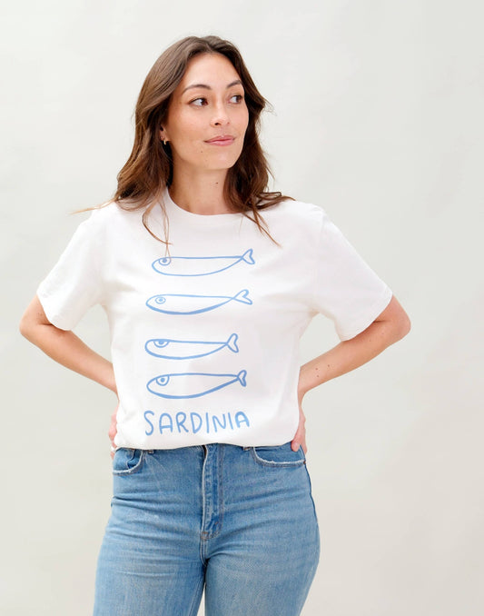 Sardinia Sardines Tee | White