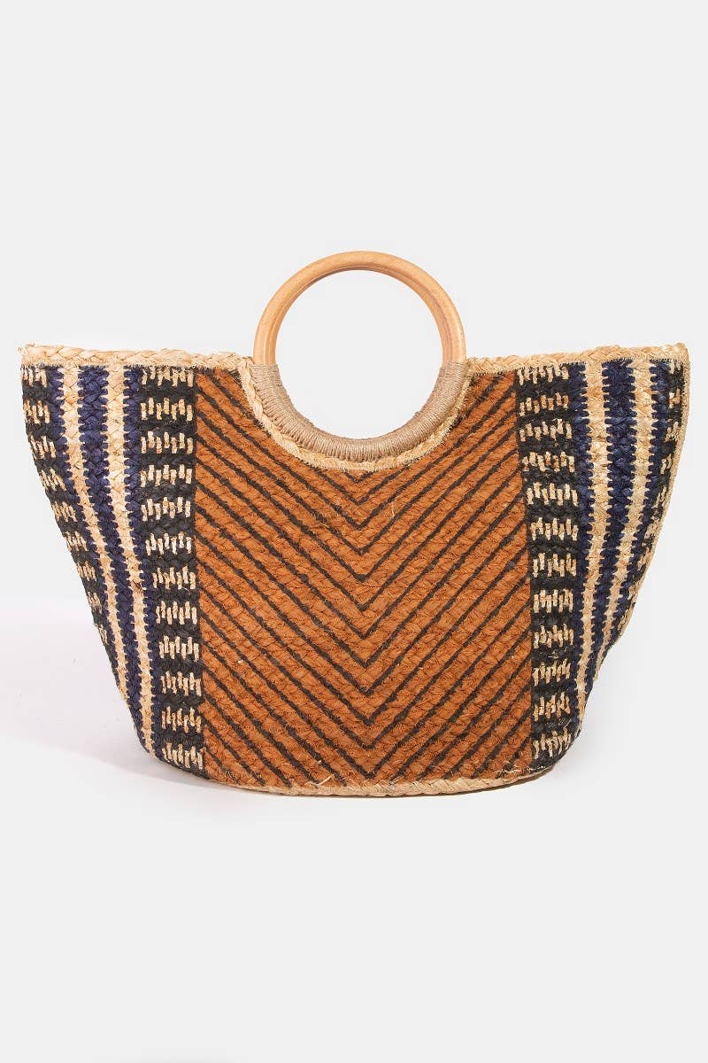 Chevron Breeze Jute Bag