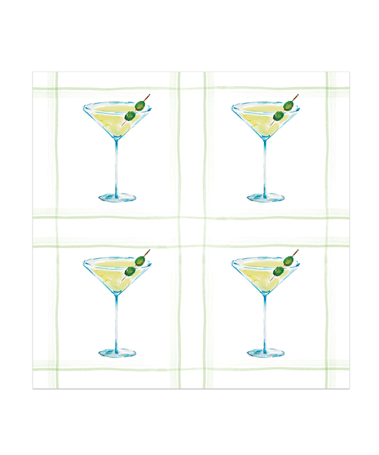 Martini: Set of 4 cocktail napkins