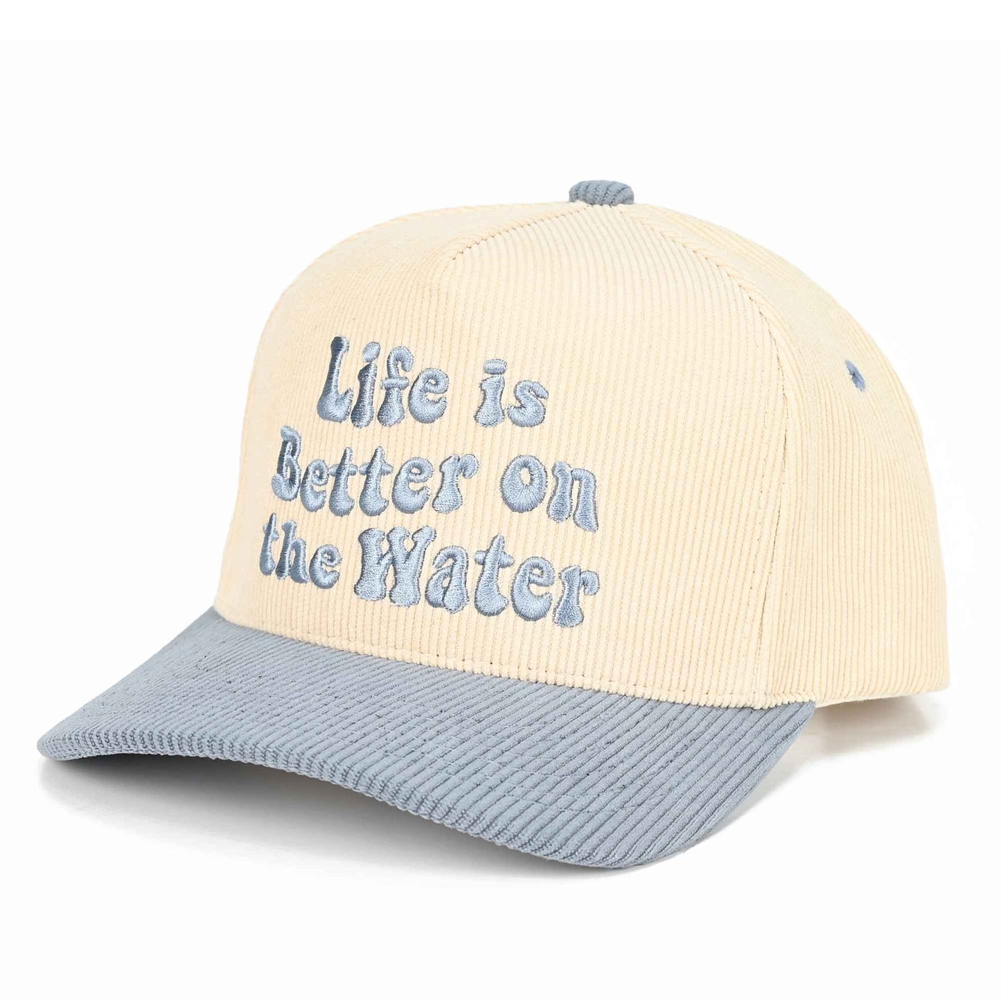 Life Is Better On The Water Corduroy Trucker Hat