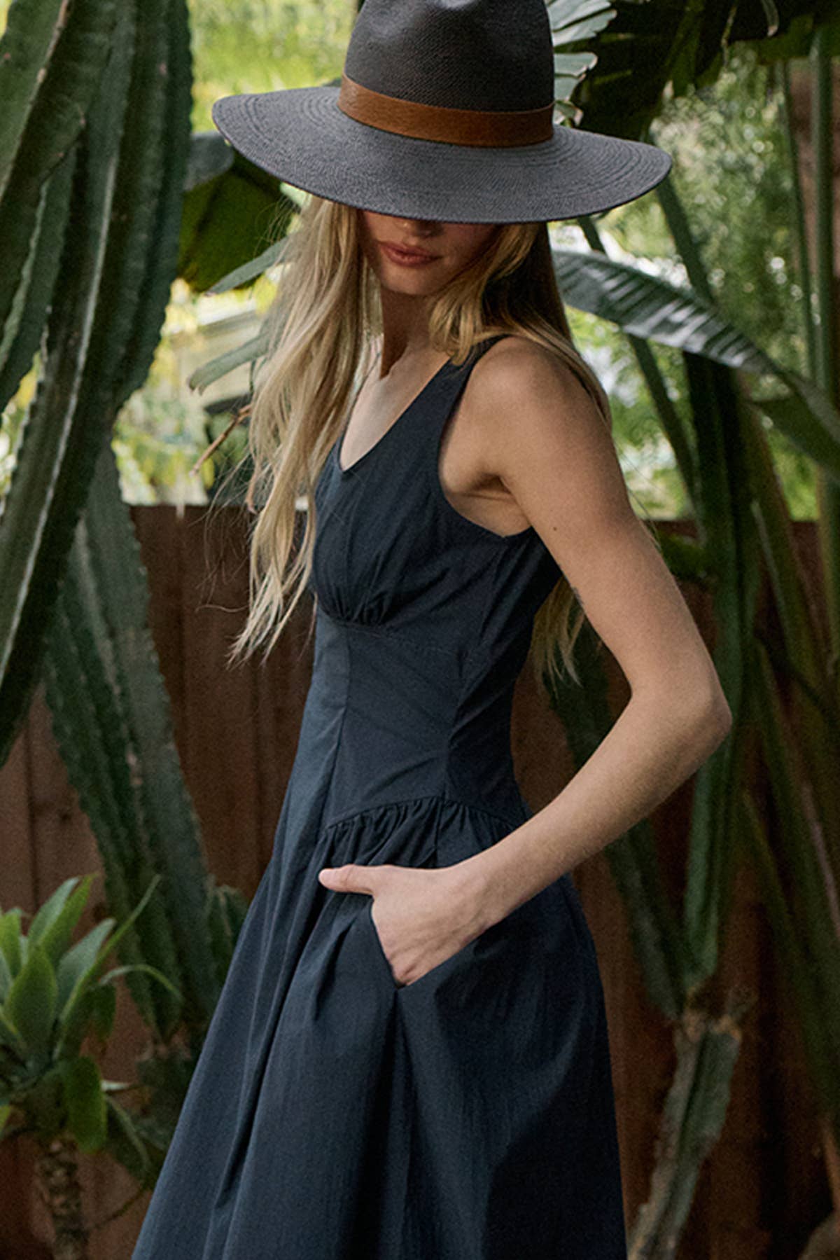 Charlotte Gathered Waist Midi Dress