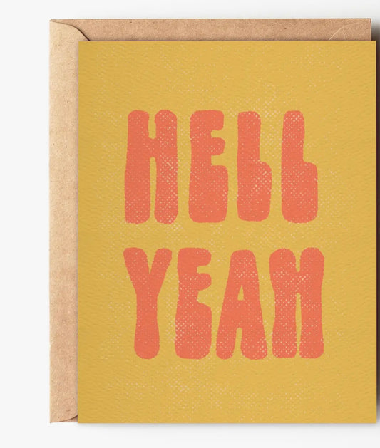 Hell Yeah - Retro Fun Congratulations Card