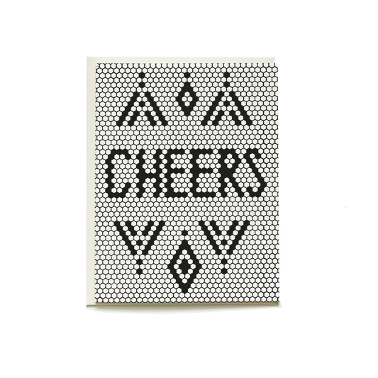 Retro Tile Cheers Card