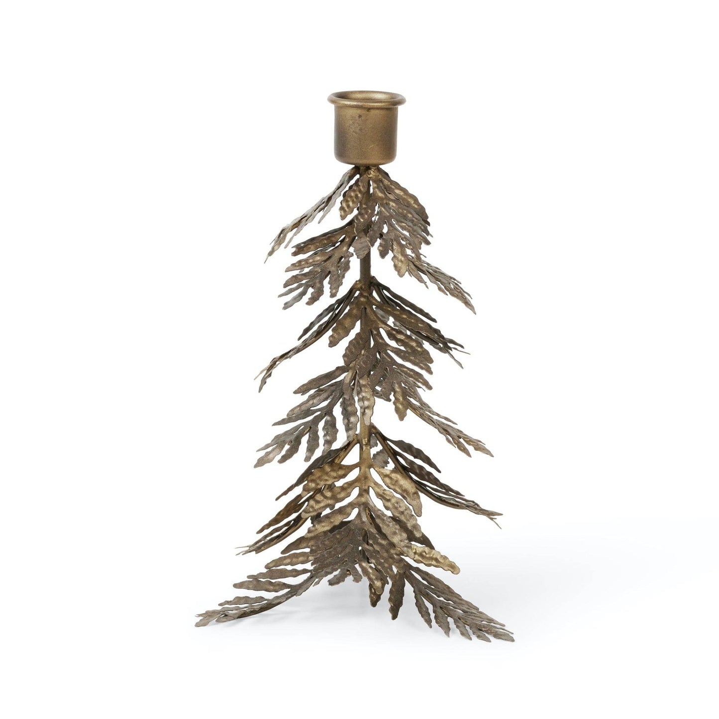 NOSTALGIA christmas tree candle holder, large golden